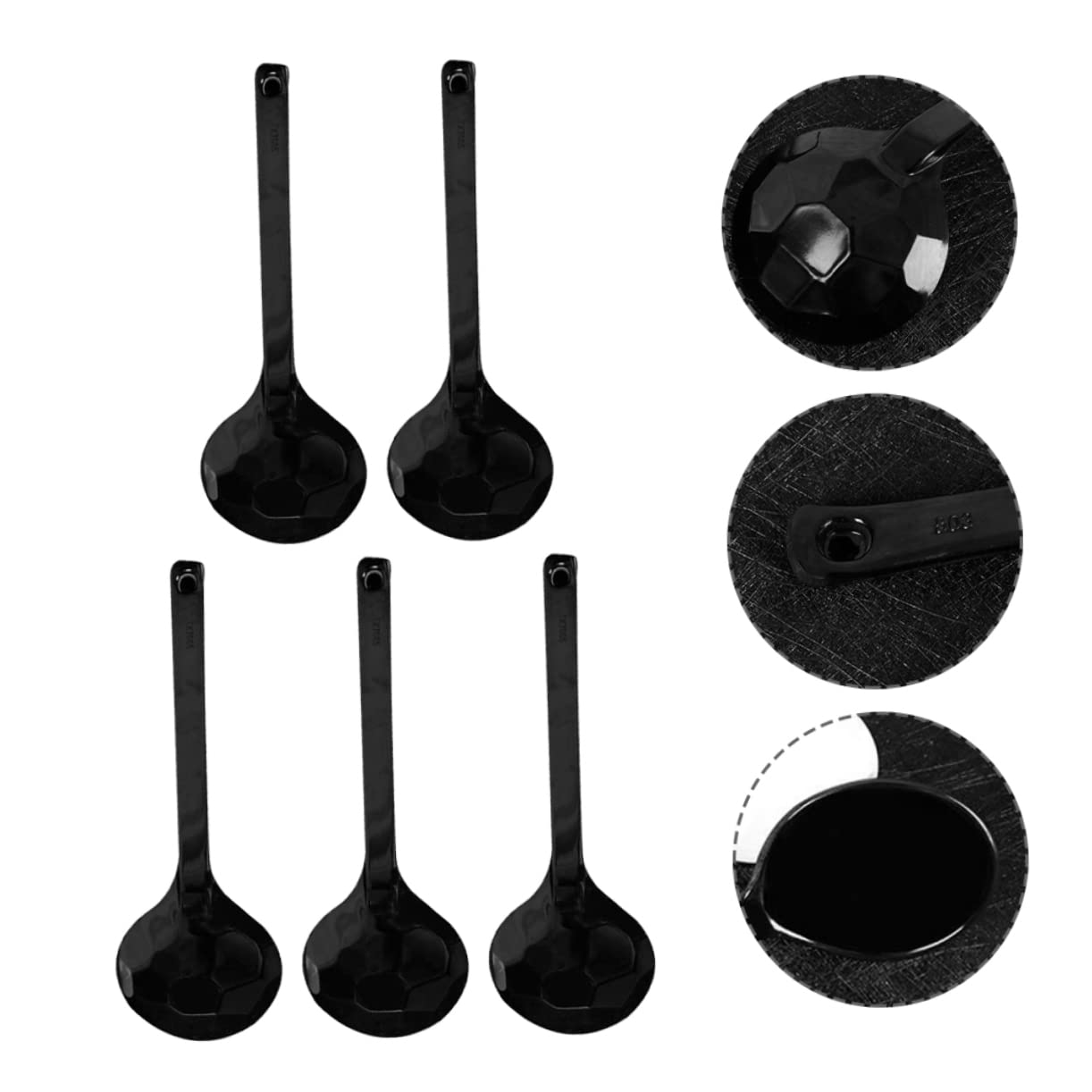 HEMOTON 25 Pcs Hot Pot Seasoning Spoon Chinese Spoons Asian Spoons Rice Ramen Restaurant Spoon Kitchen Ladle Spoon Noodles Soup Spoons Mixing Soup Spoons Soup Eating Spoons Porridge Spoons