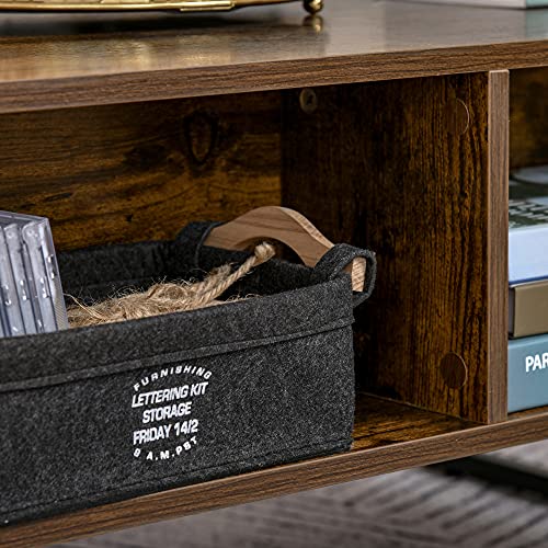 HOMCOM Couchtisch Wohnzimmertisch Kaffeetisch mit Höhenverstellbarer Platte Spanplatte Braun 100 x 60 x 44 cm – Bild 8