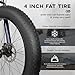 Outroad Mountain Bike Fat Tire with 4-Inch Tire 26 inch Wheels, 21 Speed with High Carbon Steel Frame, Double Disc Brake and Front Suspension Anti-Slip Bikes, Purple