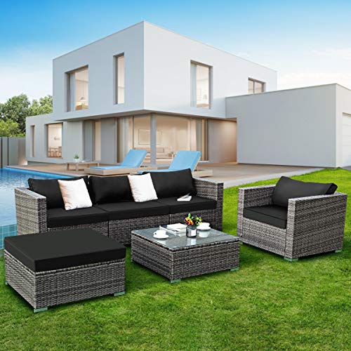 Tangkula 6pcs Patio Rattan Furniture Set Buy Online In El Salvador At Desertcart