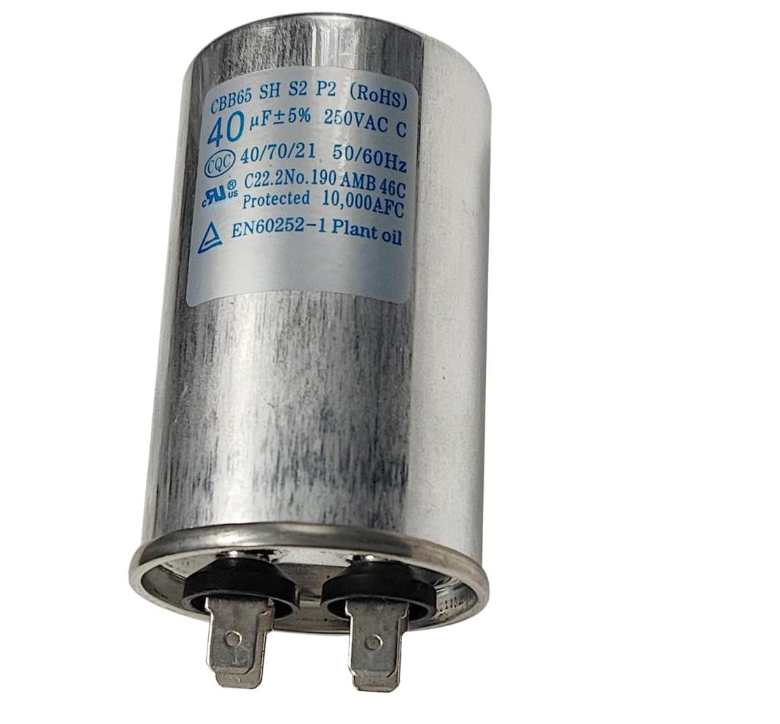 CBB65 Run Capacitor 250VAC 250V AC 40uF 40MFD 40 uF MFD 40/70/21 C.P2/S2 50/60Hz 10000AFC
