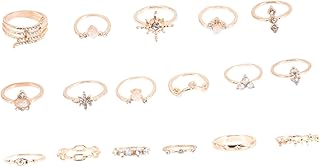 17 Peças Anéis Boêmios Para Casais Roupa De Strass Anéis De Casal Anéis De Punho Aberto Para Mulheres Anel Para Mulheres Joias Anel Feminino Anel Europeu E Americano