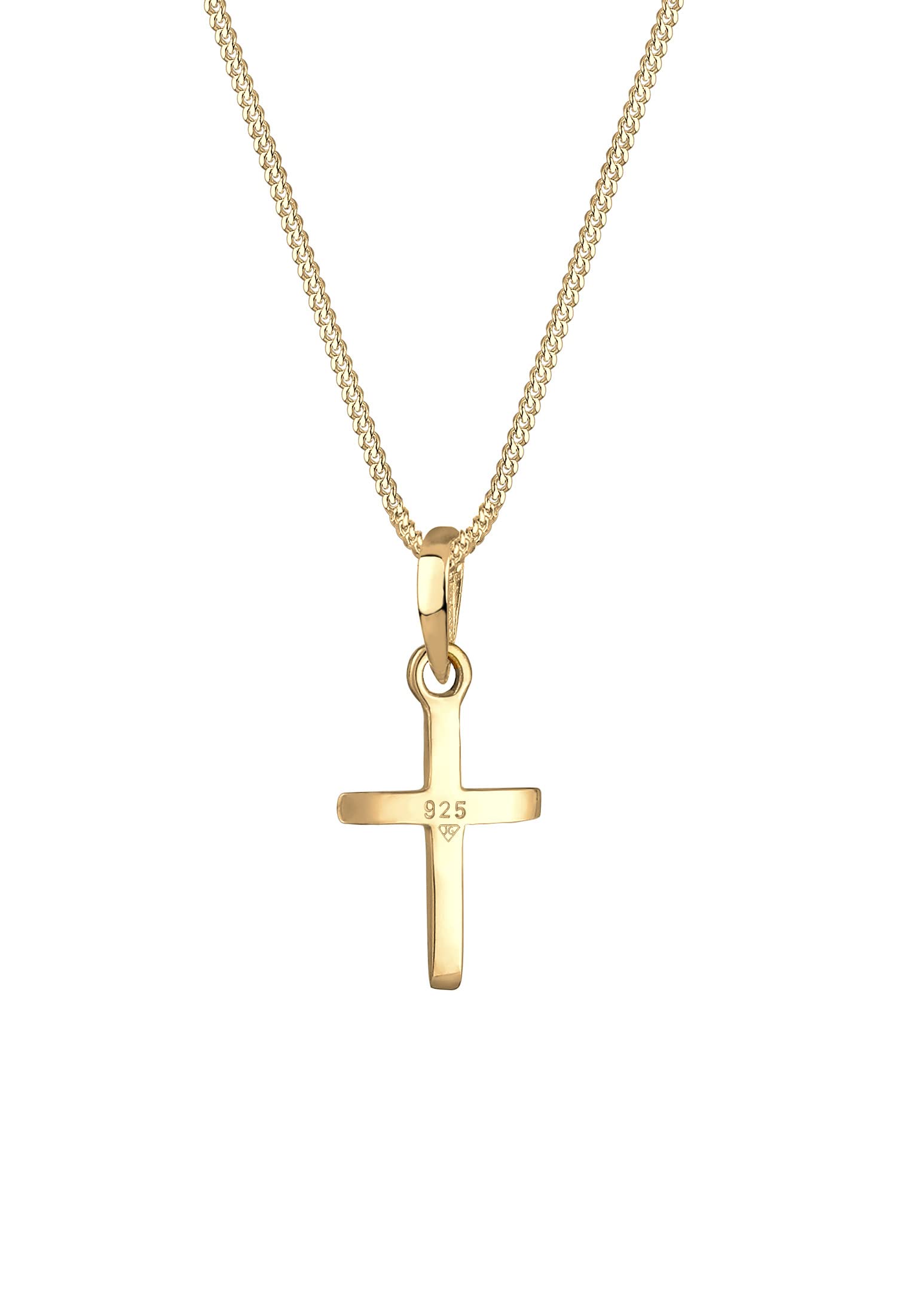 Elli Collares Mujeres Colgante de Cruz con Grabada de Estrella Filigrana en Plata de Ley 925