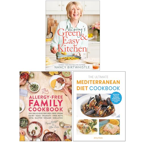 Nancy'S Green And Easy Kitchen, The Allergy-Free Family Cookbook & The Ultimate Mediterranean Diet Cookbook 3 Books Collection Set
