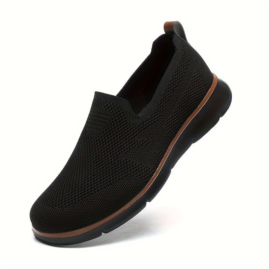 Men's Woven Knit Breathable Slip On Sneakers, Comfy Non Slip Durable Casual Sock Shoes for Men's Outdoor Activities4