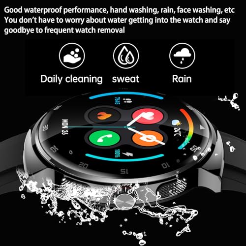 Bostbo Smart Watch,Smart Watches For Men,1.43"AMOLED Display,Ip68 Waterproof,Bluetooth calling,All-Round Fitness Management, 70+ Workout Mode, 25 Days Battery Life,Compatible with iOS & Android