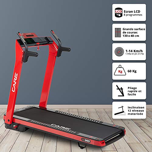 Care Fitness Laufband motorisiert – Gehen und Fußball zu Hause – motorisierte Neigung – Laufband faltbar – LCD-Displays… – Bild 5