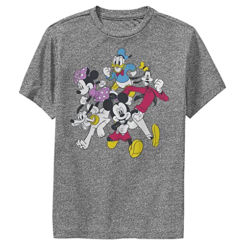 Disney Boy's Mickey And Friends T-Shirt, Charcoal Heather, Large - image 1