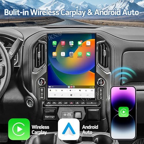 Car Radio for Chevrolet Silverado GMC Sierra 1500 2019-2023 15.6 inch by VIKNAV - Used condition - Image 6