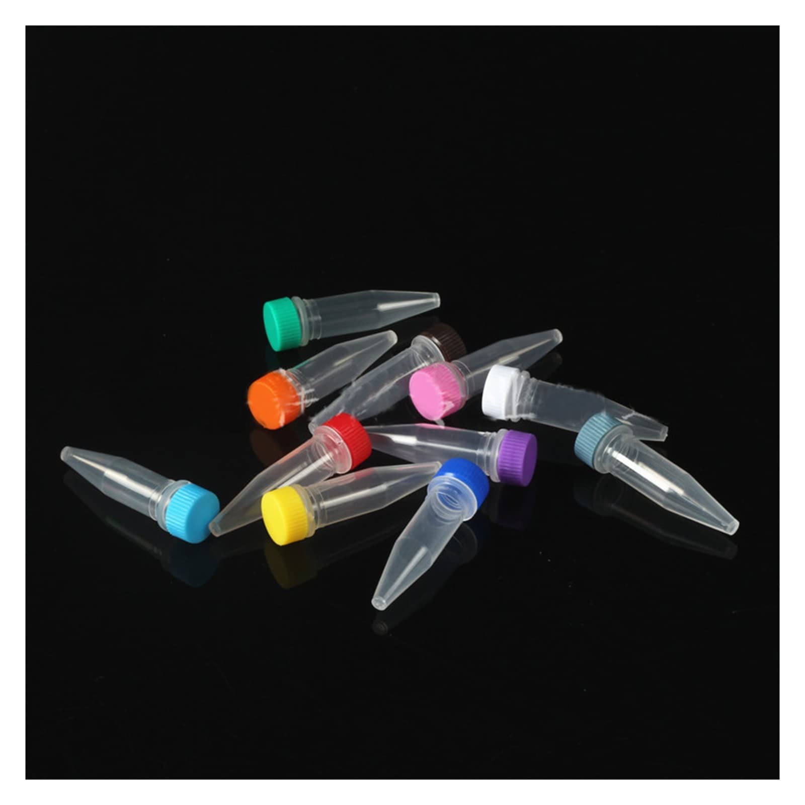 Run Ken 500 unids/lote 1,5 ml 10 × 45mm viales criogénicos de plástico tapón de rosca tubo de centrífuga de fondo afilado criovial de laboratorio con anillo de sellado