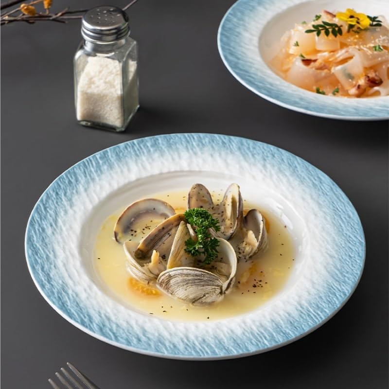 ディナープレート セラミックプレート皿ホームディッシュホテルスペシャルディーププレート業務用食器北欧スーププレートパスタプレート サ