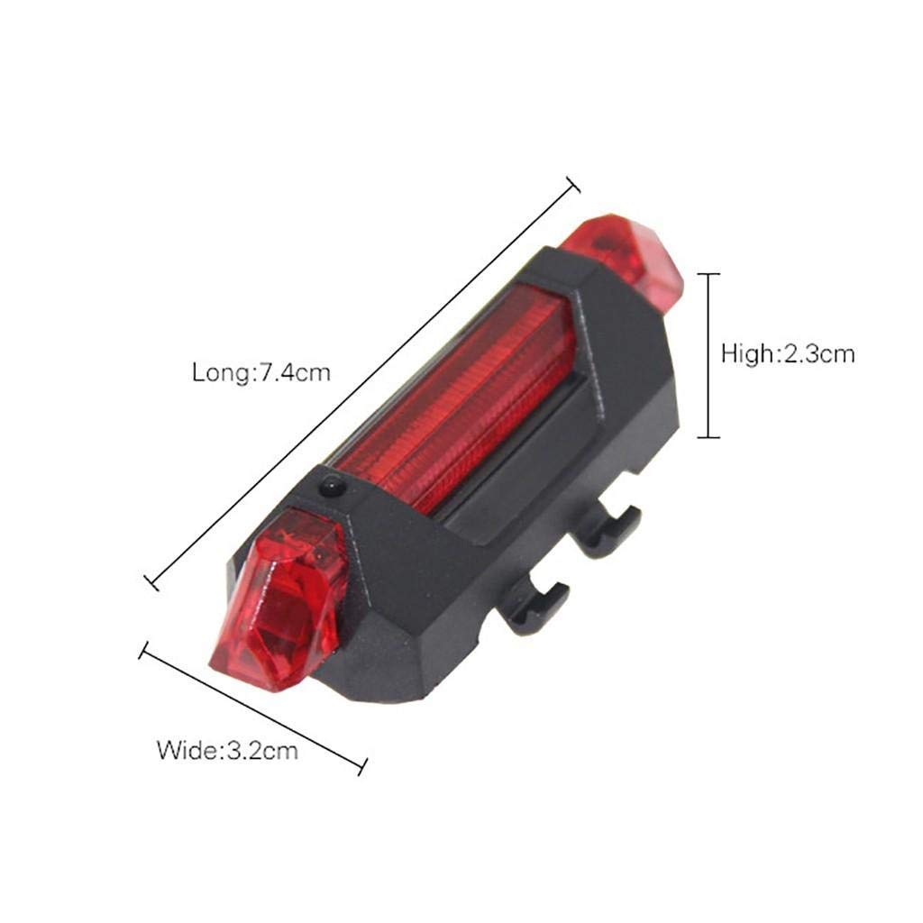 Home Cloud USB Rechargeable LED Bicycle Light Waterproof Front Rear Tail Warning Flash Lamp Headlights, Bike (red) 2