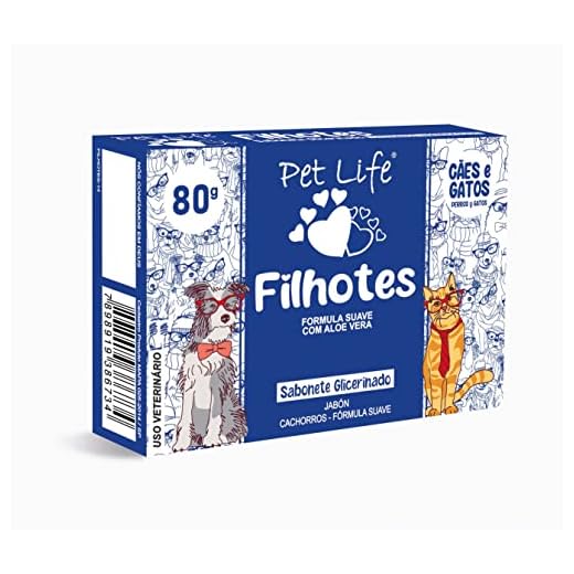 Banho Bom Sabonete Pet Life Filhotes Cães E Gatos 75G
