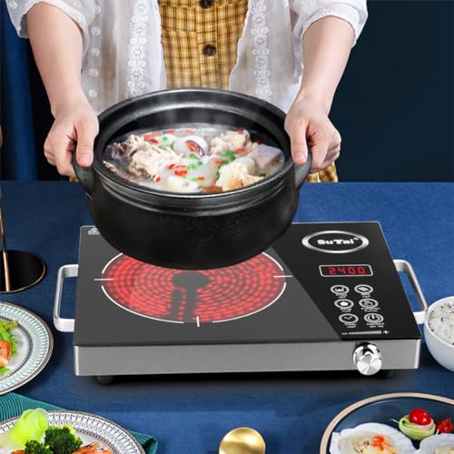 Korean Premium Stoneware Black Casserole Clay Pot with Lid,For Cooking Hot Pot Dolsot Bibimbap and Soup .(1100ml)