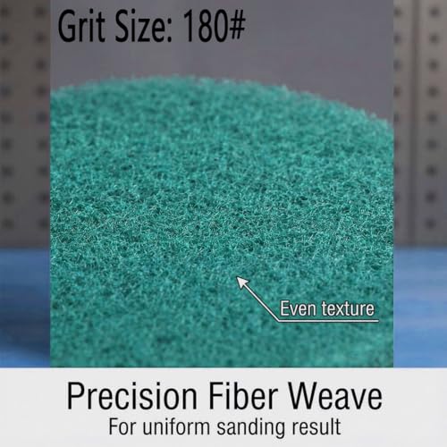 Image of 20 Pcs 4 inch Drill Brush Scrubber Scouring Pads | 180 Grit, Hook & Loop Power Scrubber Scour for Rotary Tools, Random Orbital Sander (Green)