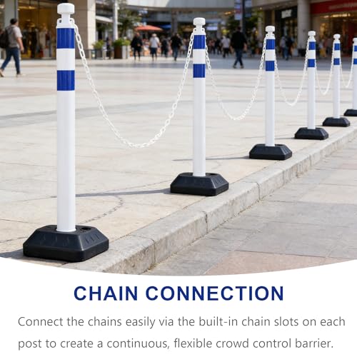 Image of OrangeStar 6 Pack Traffic Delineator Posts, 40 inchCrowd Control Stanchions