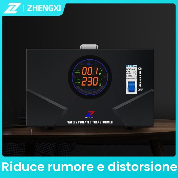 ZHENGXI ELECTRIC Trasformatore di isolamento 230v, trasformatore di tensione da 500w, 2 prese di uscita