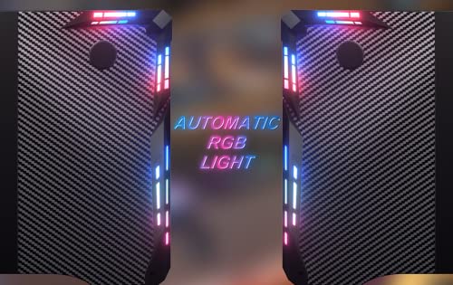 Hldirect 47 Inch Led Gaming Desk Gamer Workstation Carbon Fibre Surface Gamer Table Large Ergonomic Z Shaped Computer Desk With Cup Holder & Hedphone Hook Black #TOP3