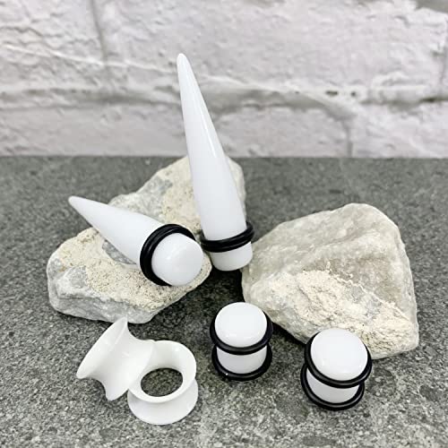 Image of BodyJ4You 54PC Ear Stretching Kit 14G-12mm - Aftercare Jojoba Oil - Acrylic Plugs Gauge Tapers Silicone Tunnels - Lightweight Expanders Men Women