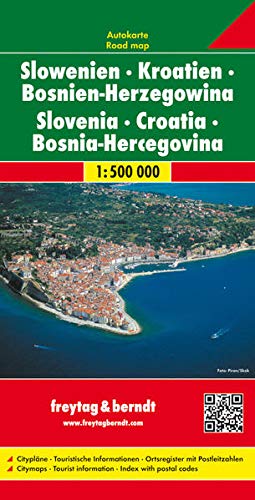Slowenien - Kroatien - Bosnien Herzegowina, Autokarte 1:500.000: Citypläne, Touristische Informatio Slowenien - Kroatien - Bosnien Herzegowina, Autokarte 1:500.000: Citypläne, Touristische Informatio