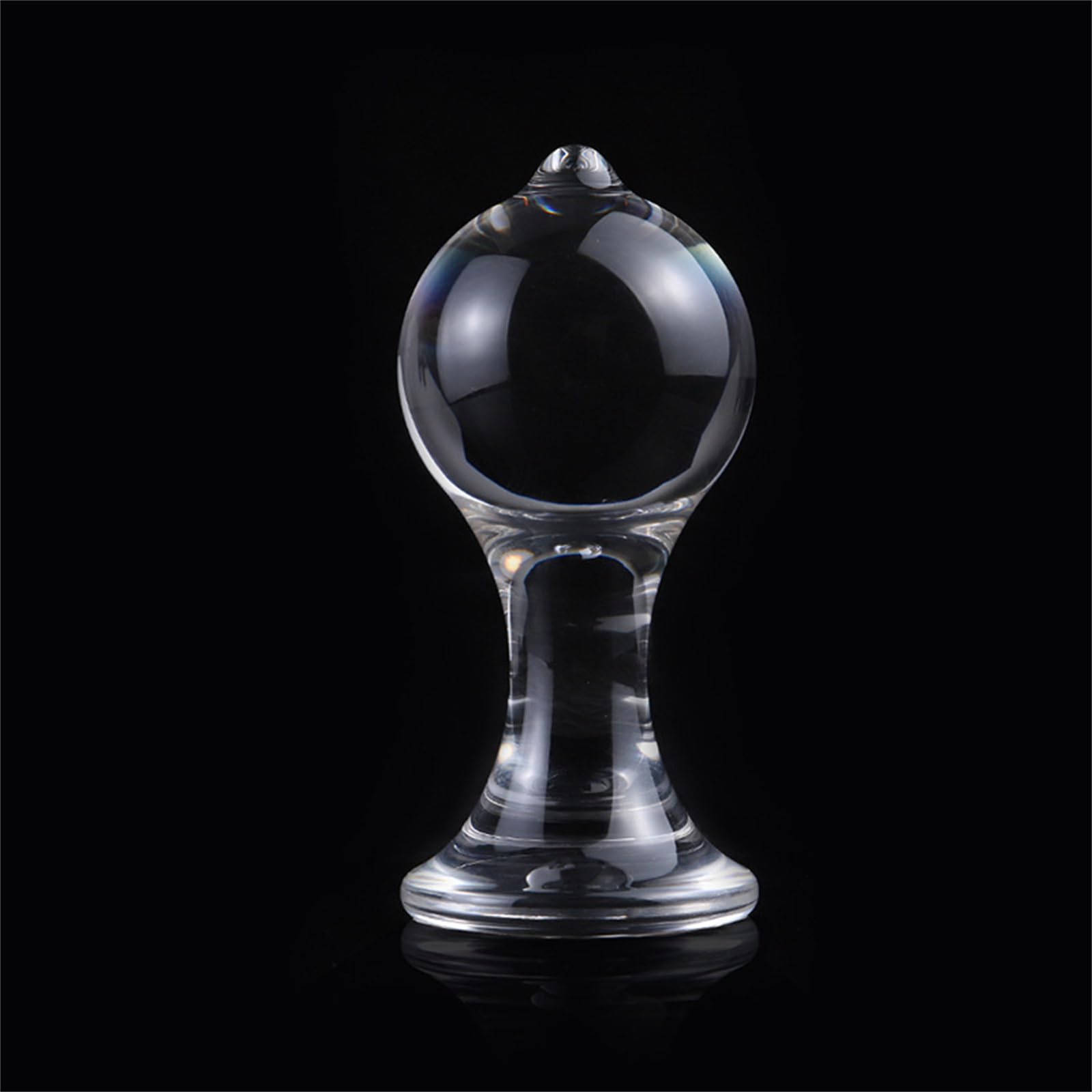 Tapones anales de cristal transparente con forma de bola grande, estimuladores de masturbación, juguetes sexuales anales para adultos y parejas