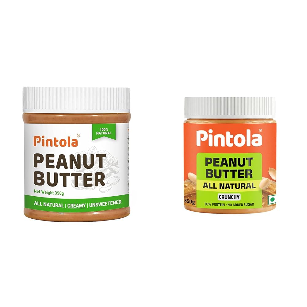 Pintola All Natural Peanut Butter Creamy 350g | Smooth | Unsweetened | 30g Protein | Gluten & + Pintola All Natural Peanut Butter Crunchy 350g | Smooth, Unsweetened, 30g Protein | Gluten &-image-35