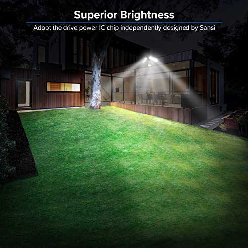 Sansi 36W 3600Lm Led Motion Sensor Outdoor Light, 50,000 Hrs Lifespan Security Light, 200W Equiv 5000K Dusk To Dawn Ip65 Flood Light, Super Bright For Backyard, Black, Bright Series #TOP3