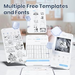 Sticker Printer PM290C Mini Printer Portable Print Pod,Wireless Bluetooth Sticker Maker with 3 Rolls Paper,Inkless Thermal Printer Photo Printer for Study Notes,Pictures,DIY,Journal,Blue