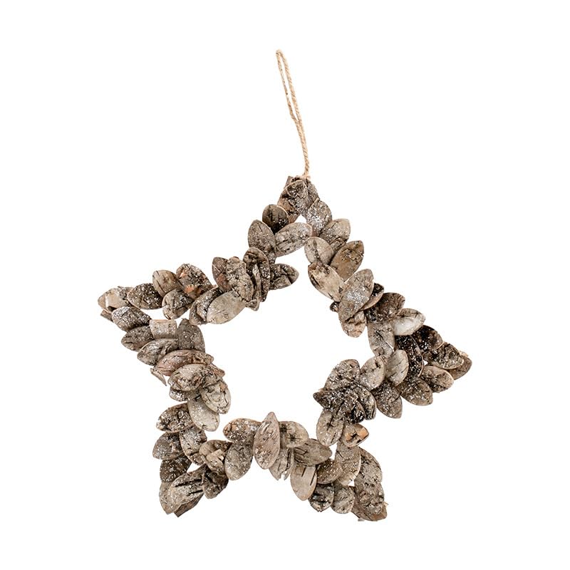 B,Corona de Navidad, Decoraciones navideñas de Madera, Decoración navideña con Guirnalda, Decoración Colgante de la Puerta de Pared de Navidad, Decoración Colgante de Corteza de Abedul