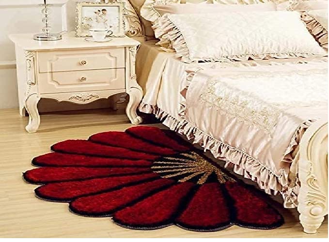 Durga Rugs Buy JAI DURGA HOME FURNISHING Polycarbonate Floral Rug (Red, Standard ...
