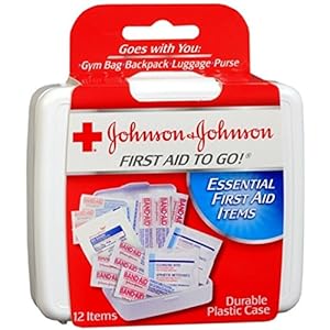 Mini First Aid to Go Kit, 12 Pieces, Plastic Case [Set of 4]
