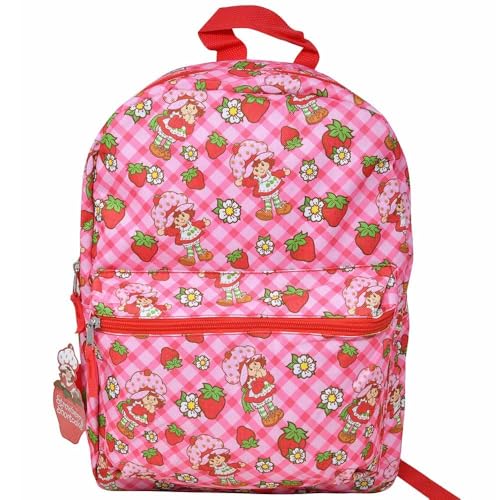 Fast Forward Strawberry Shortcake Pink Backpack, 16 inch, Floral Design