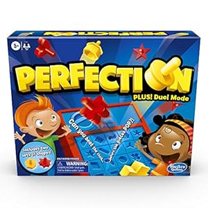 Perfection Game Plus 2-Player Duel Mode Popping Shapes and Pieces Ages 5 and Up (Amazon Exclusive)