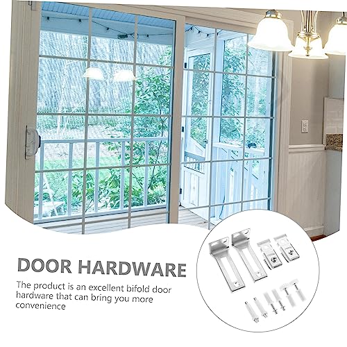 COHEALI 1Set Kit de Herrajes para Puerta Bifold Kit de Reemplazo para Puerta de Clóset Corredera Partes Duraderas Operación Suave Fácil Instalación Compatible con Puertas Plegables Bifold miniatura 2