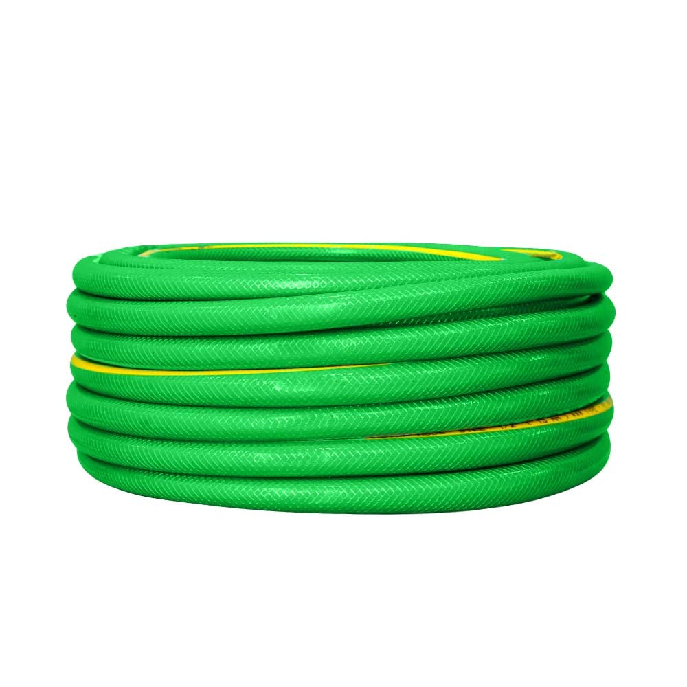 Reinforced Garden Hose | Radial Braided Multi-Purpose Kink Resistant Master Hose | 4 Layers Hose UV Protected Watering Hose for Gardens, Lawns and Other Watering Purposes (1/2 Inch 30M, Green)