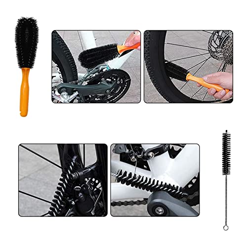 WANGCL 7 PCS Bicycle Cleaning Brush Set including Gloves and Chain Brushes Bike Cleaning Tool Suitable for All Bikes - Image 3