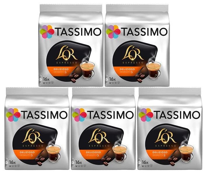 Tassimo T Discs L'OR Espresso Delizioso 16 T-discs - Pack of 5 (80 Servings)