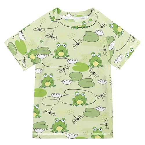 Sweet Frogs and Dragonflies Kids Bathing Suits Girls Sun Protection Swimwear Beach Tops 3T