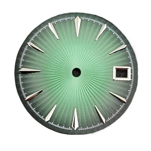 WCC00816 29mm �E�H�b�`�_�C���� NH35 �J�����_�[�_�C���� ���t�J�����_�[�t�� ���f�B�[�X �J�N�e���E�H�b�` �A�N�Z�T���[ NH36 ���[�u�����g�p(Silver Green)