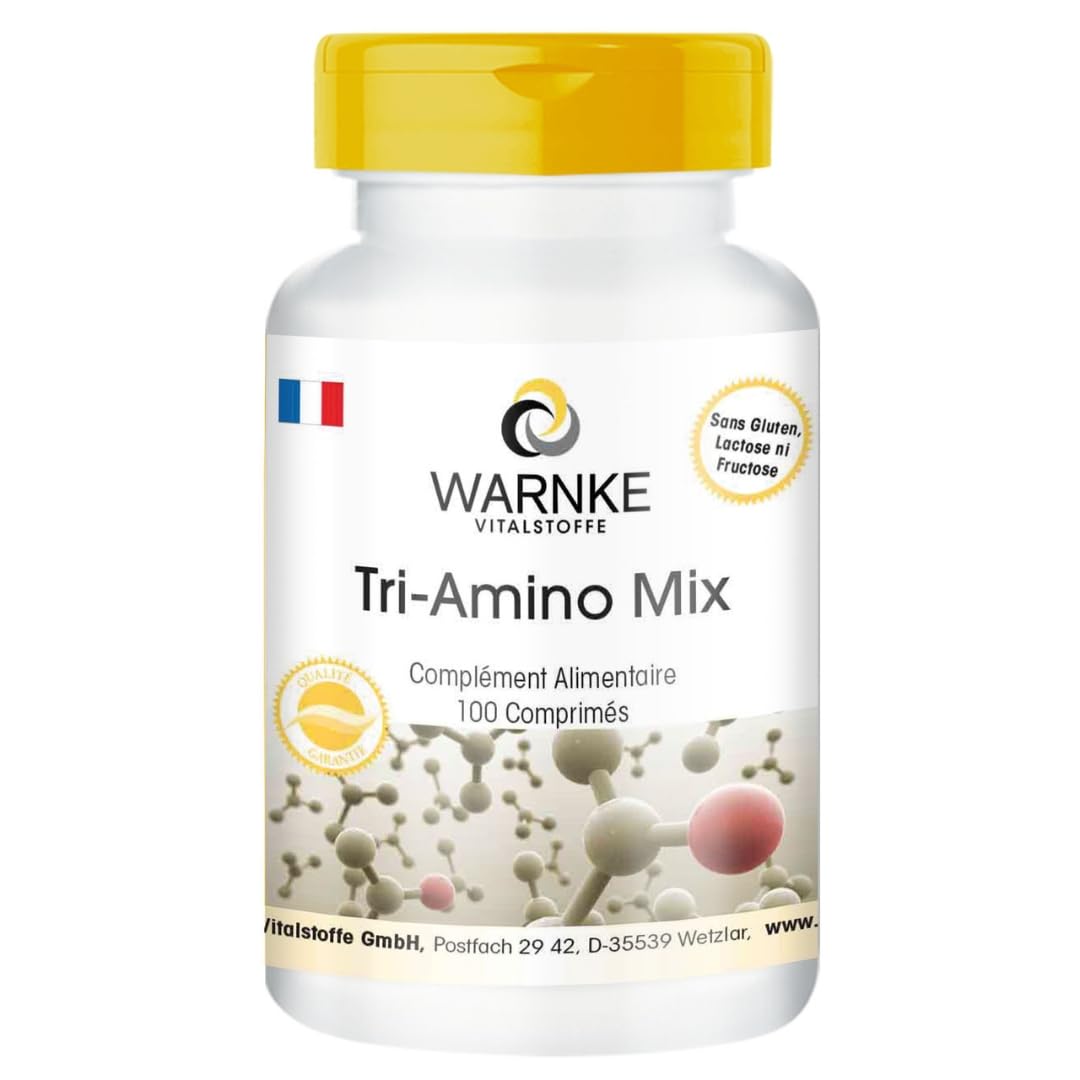 Complexe d'acides aminés - Arginine, Lysine, Ornithine - dosage élevé - 100 comprimés | Warnke Vitalstoffe - Qualité des pharmacies allemandes