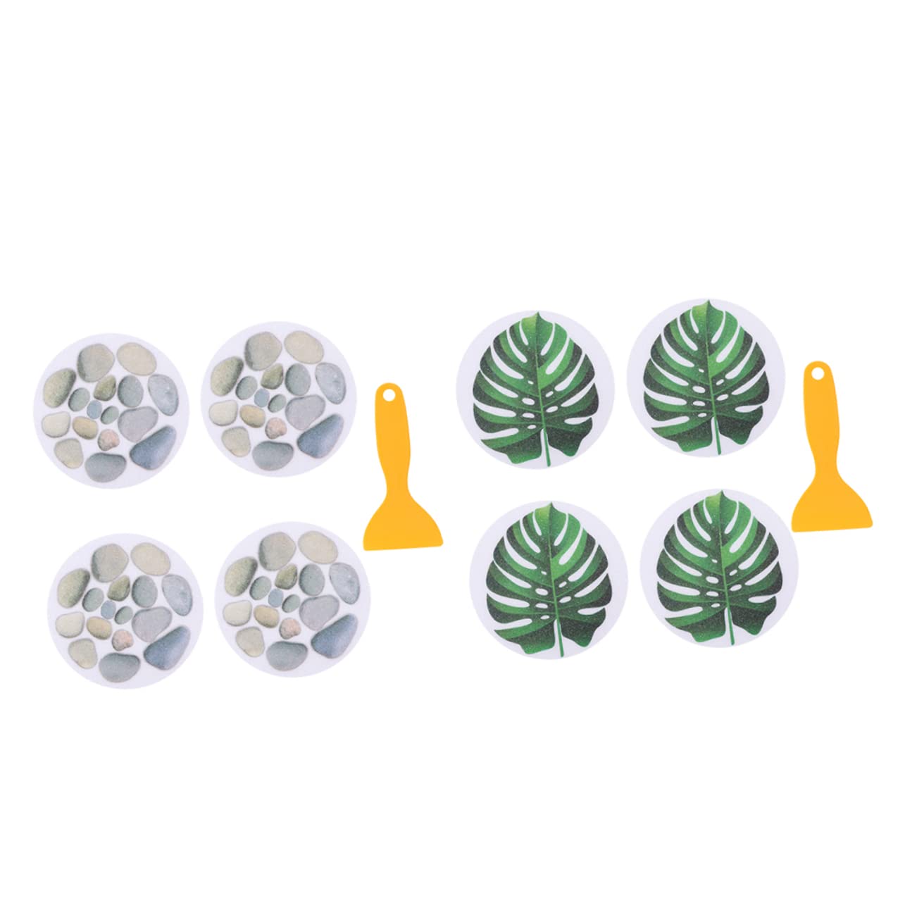 Alipis 8Pcs Slip Bath Safety Stickers for Bathtub Shower Non Slipping Decals with Leaf Designs for Home Hotel Use
