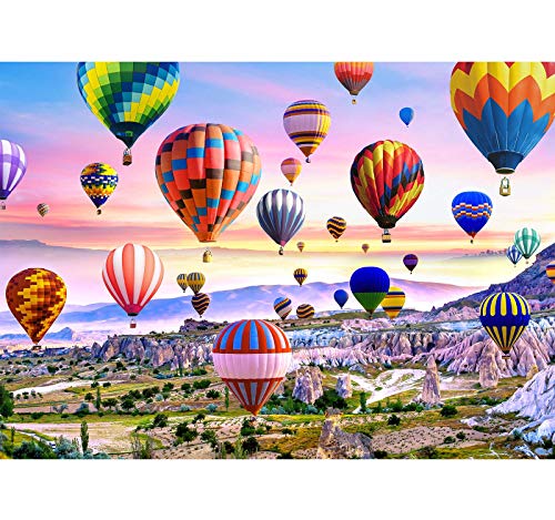 Runlycan Puzzles For Adults 1000 Piece Puzzles For Adults –Hot Air Balloons Landscape Style Jigsaw Puzzle Game Toys Gift cover