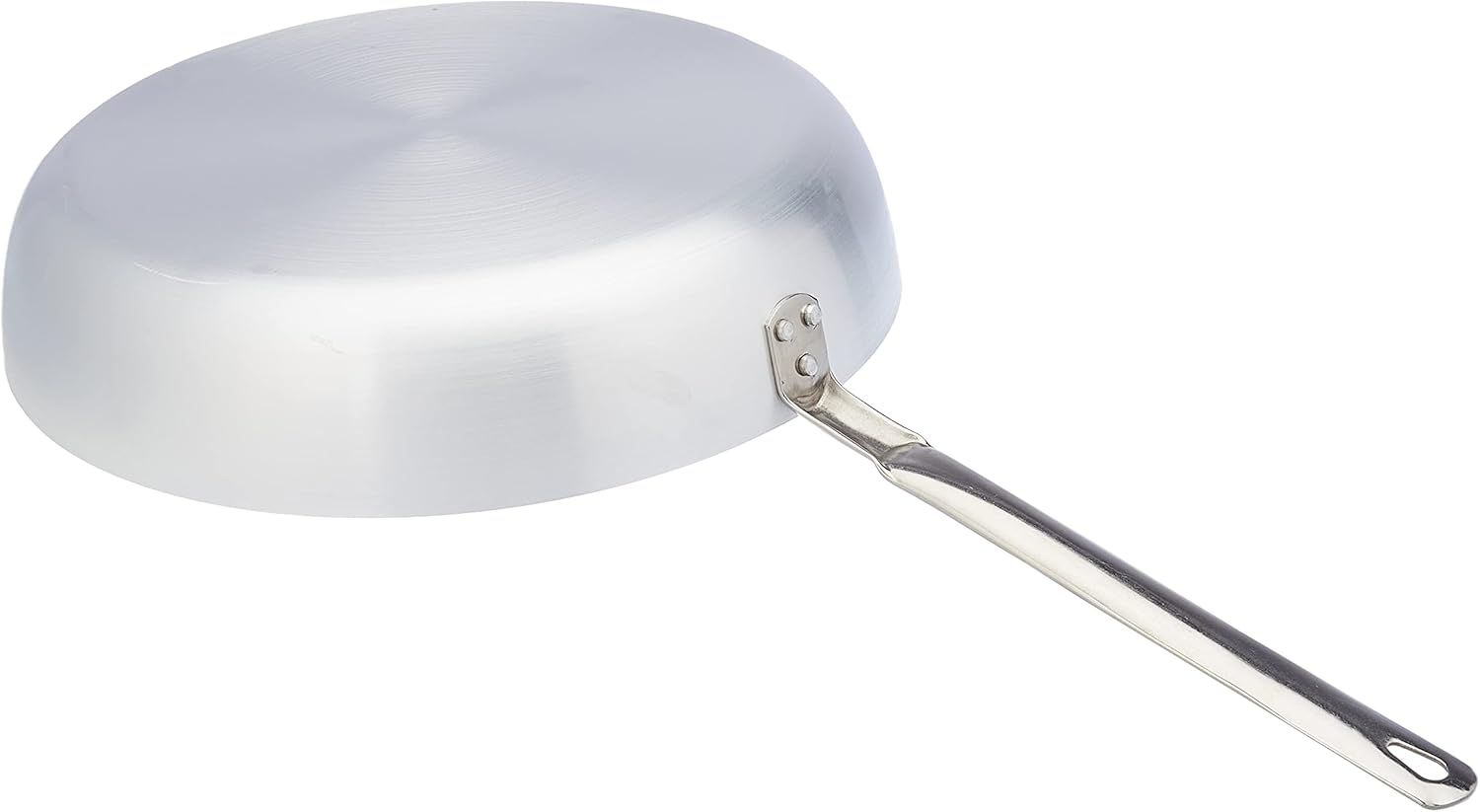 Pentole Agnelli Aluminium Inbox Frying Pan 2 Mm. Thick with Steel Handle, Diameter 36 cm, Silver, 36 cm