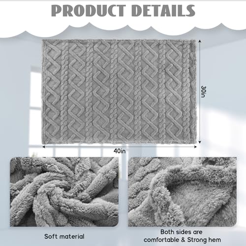 Vitalcozy LUA-VITALCOZY-2616 4 Pcs Fleece Baby Blanket 30 Inch X 40 Inch 3D Fluffy Baby Blanket For Boys Nursery Bed Baby Girl Blanket Infant Or Newborn Receiving Blanket Swaddling Blankets thumb #1