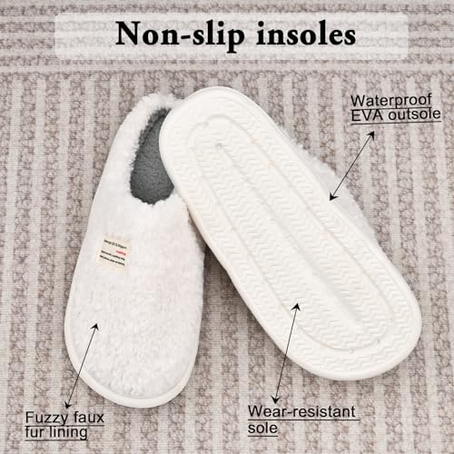 Platform Slippers for Women Men - Memory Foam Fuzzy House Slippers, Warm Cute Chic Versatile Pretty Comfy Plush Slippers for Indoor Outdoor-Non Slip2