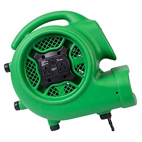 Xpower P-430At Medium Sized Air Mover, Carpet Dryer, Floor Blower, And Utility Fan- Features A Timer & Built-In Power Outlets – Green (4 Fans) #TOP3