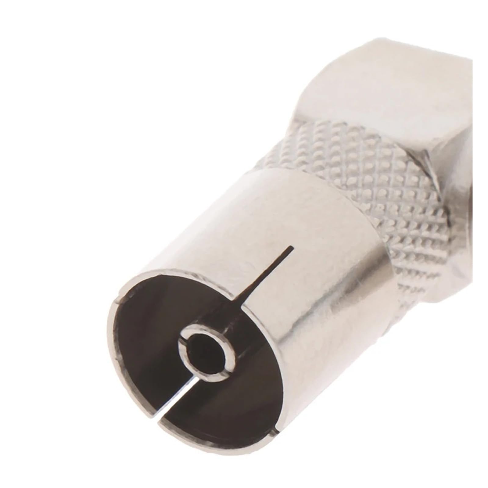 5 adattatori coassiali RF ad angolo retto di 90 gradi F femmina a TV femmina, 75 Ohm per antenna satellitare
