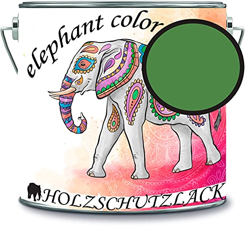 Vernice protettiva per legno per legno, resistente alle intemperie, protezione a lungo termine dagli agenti atmosferici, colore protettivo per legno RAL 6017 verde mais // elephant color
