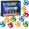Volleyball Candy Lollipops- 24 Count Bulk Individually Wrapped Suckers - Great for Volleyball Party Favors - Summer Snacks - Team Treats and Gifts - Colorful Birthday Goodie Bag Stuffers