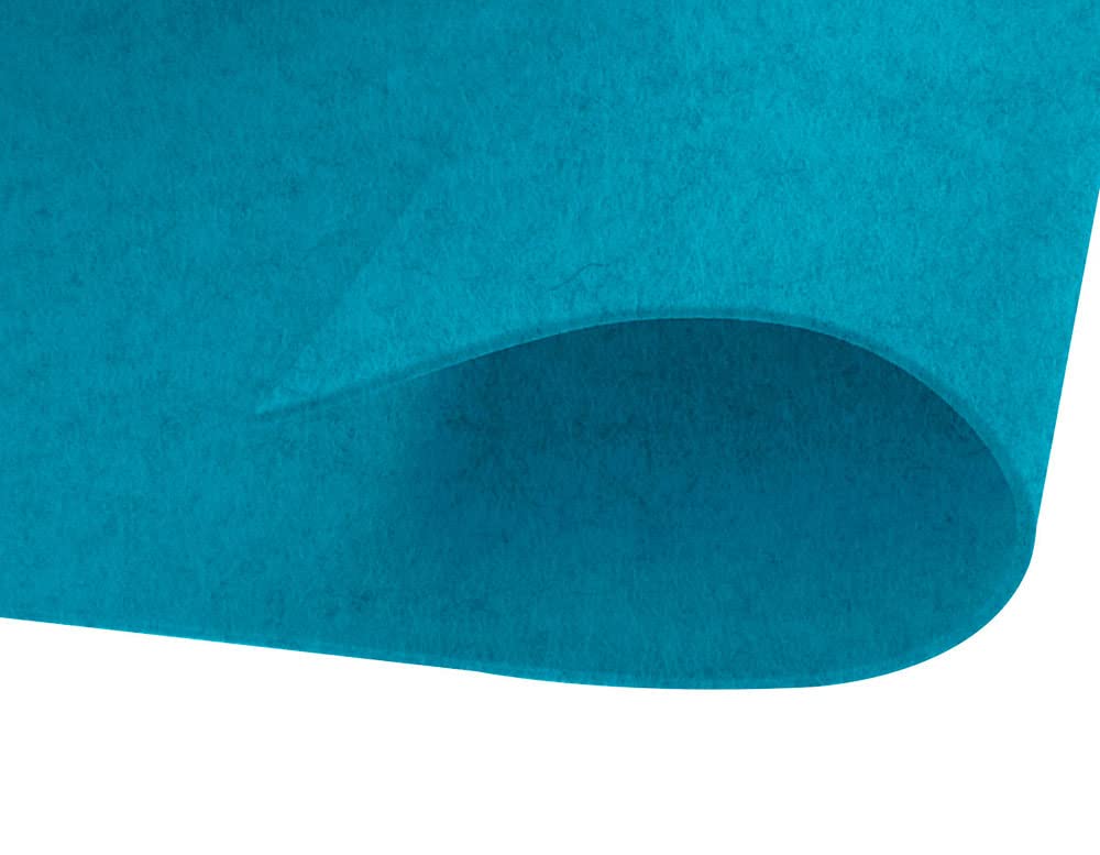 INNSPIRO Turquoise acrylic felt adhesive sheets 20x30cm.x2mm. 220g./m2 10u. Material widely used for crafts and decoration